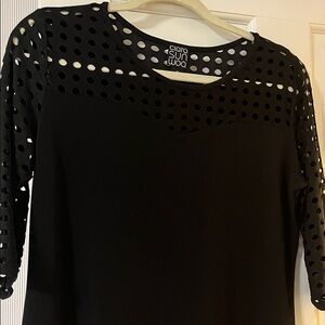 Clara Sunwoo Black Cutout Sleeve Top